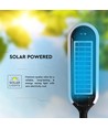 5W Solara LED havelampe med sensor - Solcelle, IP65, 400lm, sort/hvid, inkl. spyd og batteri