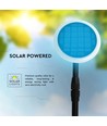 2 stk. 3W LED solcelle havelampe - IP65, 2-i-1 spyd eller fod, højdejusterbar 42-80cm, sort/hvid, inkl. batteri