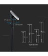 2 stk. 3W LED solcelle havelampe - IP65, 2-i-1 spyd eller fod, højdejusterbar 42-80cm, sort/hvid, inkl. batteri