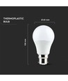 B22 8,5W LED pære - A60, 806lm, erstatter 60W