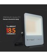 50W LED Projektør - 6400K Sort Hus, Grå Glas, 185lm/W