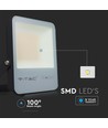 50W LED Projektør - 6400K Sort Hus, Grå Glas, 185lm/W