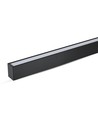 120cm 40W LED lysskinne med Samsung chip - 3400lm, dæmpbar, sølv/sort aluminium, 3000K