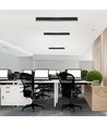 120cm 40W LED lysskinne med Samsung chip - 3400lm, dæmpbar, sølv/sort aluminium, 6400K