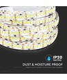 204 LED Stribelys 17W/m - 3000K, IP20, 5m/rulle