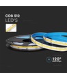 5m 13W/m COB-LED strip, RA90 - 24V, 512 LED pr. meter, IP20, 6500K, COB LED