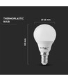 6 stk. E14 4,5W LED kronepære - P45, 4000K, 470lm, 6-pak