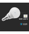 4.5W P45 LED Pære E14 - Plastik, 4000K, 6stk/pakke