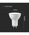 6 stk. 4,5W LED pærer - GU10, 400lm, 110 grader, mælkehvidt glas