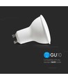 6 stk. 4,5W LED pærer - GU10, 400lm, 110 grader, mælkehvidt glas