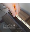 5m 12W/m LED strip, Samsung LED chip - 12V, 120 LED pr. meter, IP20, 10mm bredde