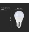 3 stk. E27 4,5W LED kronepærer - G45, 4000K, erstatter 40W