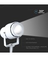12W LED have-spot med spyd - IP65, 3000K, hvid, 20 grader, aluminium