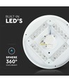36W LED loftslampe med stjerneeffekt - Ø48cm, 3-i-1 CCT, 3900lm, hvid kant, inkl. lyskilde