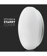 36W LED loftslampe med stjerneeffekt - Ø48cm, 3-i-1 CCT, 3900lm, hvid kant, inkl. lyskilde