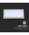 12W LED udendørs væglampe - IP65, grå, 1250lm, 4000K, oblique design