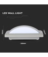 12W LED Bulkhead væglampe - IP65, 3000K, grå, 230x110mm, inkl. lyskilde