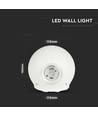 4W hvid LED væglampe - IP65, 3000K, rund, udendørs, inkl. lyskilde