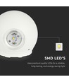 4W hvid LED væglampe - IP65, 4000K, rund, udendørs, inkl. lyskilde