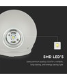 4W rund LED væglampe - IP65, grå, 3000K, Ø11 cm, inkl. lyskilde
