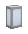 12W LED væglampe, IP65 - Grå, 1250lm, 3000K, udendørs, firkantet