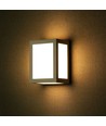12W LED væglampe, IP65 - Grå, 1250lm, 3000K, udendørs, firkantet