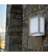 12W LED væglampe, IP65 - Grå, 1250lm, 3000K, udendørs, firkantet