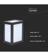 12W LED væglampe - IP65, sort, 1350lm, udendørs