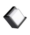 12W LED væglampe, kvadratisk sort ramme - IP65, 1160-1200lm, inde / ude, inkl. lyskilde