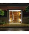 12W kvadratisk LED væglampe, sort - 3000K, 1200lm, IP65, inde / ude