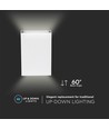 4W LED væglampe - IP65, hvid, op/ned lys, inkl. lyskilde
