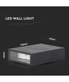 4W LED væglampe, sort - 400lm, IP65, 360 grader, 6400K