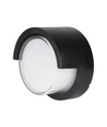 7W Ø16cm LED væglampe - IP65, sort, rund, varm hvid, inde / ude, inkl. lyskilde