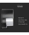 7W Ø16cm LED væglampe - IP65, sort, rund, varm hvid, inde / ude, inkl. lyskilde
