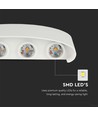 7W sand hvid LED væglampe - 940lm, 4000K, inkl. lyskilde