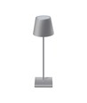 3W genopladelig LED bordlampe, touch dæmpbar - 5V, Grå, 3000K, 4000mAh batteri, jern