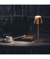 3W genopladelig LED bordlampe, guld - Touch dæmpbar, 4000K, 4000mAh batteri, 8-10 timers driftstid
