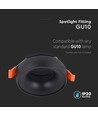 GU10 - Lampe, rund, sort ramme, sort reflektor