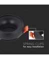 GU10 - Lampe, rund, sort ramme, sort reflektor