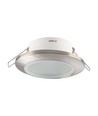 GU10 indbygningsspot - Satin nikkel, rund, IP44, hul: Ø7,0 cm, mål: Ø9,2 cm