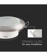 GU10 indbygningsspot - Satin nikkel, rund, IP44, hul: Ø7,0 cm, mål: Ø9,2 cm