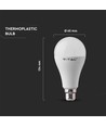 B22 15W LED pære - A65, Samsung LED chip, erstatter 100W, 200 grader, hvid plast