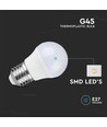 E27 4,5W LED kronepære - G45, 6500K, 470lm, erstatter 40W