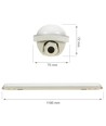 120cm 38W Gigant LED armatur, Gennemfortrådet - 174lm/W, IP65 vandtæt