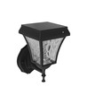 2W Solara LED væglampe med solcelle - IP65, 3000K+6000K, sort, inkl. batteri