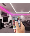 WiFi RGB+CCT LED controller - 12V/24V, 5 kanaler, inkl. fjernbetjening, virker med Google Home