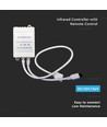 Infrarød controller med fjernbetjening til CCT/RGB - 12V-24V, 6A, 24 knapper, til 3-i-1 LED strips