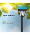 2W LED solcelle havelampe med spyd - Sort, 3-i-1 CCT, bevægelsessensor, IP65, højde 93cm, aluminium