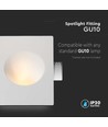 GU10 indbygningsspot i gips - Rund, hvid, uden lyskilde, til indbygning