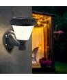 0,8W Solara LED væglampe med sensor og solcelle - CCT, RF fjernbetjening, IP44, sort, 16x23 cm